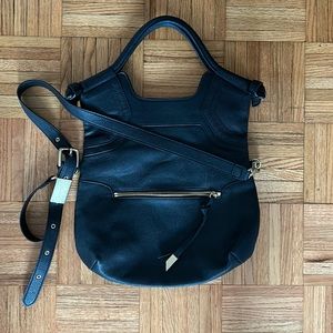 Foley + Corinna black leather cross body